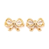 Brass Micro Pave Clear Cubic Zirconia Pendants KK-S389-01G-1