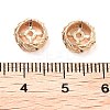 Brass Micro Pave Clear Cubic Zirconia Beads KK-U028-22G-3