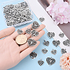 100Pcs 5 Styles Tibetan Style Alloy Pendants TIBE-YW0001-79-3