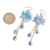 Flower Dangle Earrings EJEW-TA00636-04-3