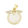 Brass Micro Pave Cubic Zirconia Pendants KK-I723-12G-1