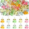 40Pcs 10 Colors Acrylic Glass Pendants PALLOY-FS00018-2