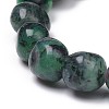 Natural Ruby in Zoisite Stretch Beaded Bracelets X-BJEW-K213-C07-3