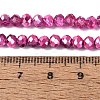 Transparent Electroplate Glass Beads Strands X1-EGLA-Q131-01A-08-4