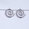 Rotating Thread Mosquito Coil Holder Brass Stud Earrings NN8034-3