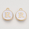 Golden Plated Alloy Charms LS-ENAM-S118-01R-1