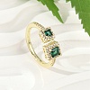 Brass Micro Pave Cubic Zirconia Cuff Rings RJEW-S400-17B-G-1
