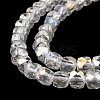 Electroplate Transparent Glass Beads Strands GLAA-C029-03B-01-4