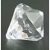 Faceted Diamond Transparent Acrylic Pendants DB15x16mmC01-1