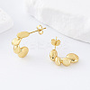 304 Stainless Steel C-Shaped Earrings for Women ZI4209-4