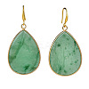 Natural Green Aventurine Teardrop Dangle Earrings FS-WG5CAE0-03-2