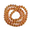 Transparent Electroplate Glass Beads Strands EGLA-N002-31-H02-2
