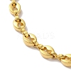Ion Plating(IP) 304 Stainless Steel Coffee Bean Chain Bracelets for Women or Men BJEW-A019-01G-2