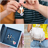 30Pcs 15 Colors Glass Ball with Star Glitter Sequins inside Wine Glass Charms AJEW-GL00001-7