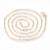 Brass Cable Chains Necklace Making MAK-N029-01LG-3