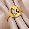 Personality Special-Interest 304 Stainless Steel Finger Rings for Women FS-WG32BFC-01-1