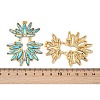 304 Stainless Steel Glass Stud Earrings for Women EJEW-M095-14G-01-3