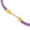3MM Braided Round Imitation Leather Cord Bracelet Making MAK-S075-01G-Q-3
