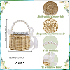 Wicker Flower Baskets with Handle DIY-WH0899-431B-2