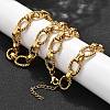 304 Stainless Steel Twisted Oval Link Chain Necklaces NJEW-R023-13G-1