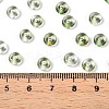 Spray Painted Transparent Glass Seed Beads SEED-T007-05B-4