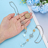 2Pcs Alloy Flower Pendant Decorations HJEW-ME0001-07C-3