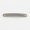 Tarnish Resistant Curved Rectangle 201 Stainless Steel Blank Tag Links connectors STAS-R071-08-1