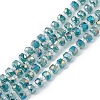Transparent Electroplate Glass Beads Strands EGLA-F153-AB07-1