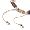 Coconut Braided Bead Bracelets BJEW-JB10078-01-3