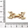 Brass Micro Pave Clear Cubic Zirconia Fold Over Clasps KK-C075-29G-3