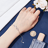 1Pc 925 Sterling Silver Micro Pave Cubic Zirconia Link Bracelets BJEW-AR0001-10-3