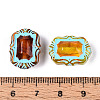 Painted Transparent Acrylic Beads OACR-T029-03G-3