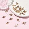SHEGRACE Brass Pave Cubic Zirconia Star Connector Charms XGRQ2O351-441B-G-4