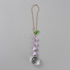 Lily of the Valley Lampwork Pendant Decorations AJEW-WH20048-13C-1