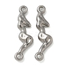 Anti-Tarnish 304 Stainless Steel Textured Irregular Stick Connector Charms STAS-Q334-63P-1