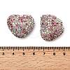 Sparkling Acrylic Heart Beads with Rhinestone Embellishment OACR-NH0001-02B-02-3