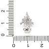 925 Sterling Silver Pave Clear Cubic Zirconia Flower Pendant Bails STER-P068-02P-3