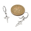 Tibetan Style Alloy Hollow Star Dangle Leverback Earrings EJEW-JE05580-2