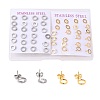 24 Pairs 2 Style 304 Stainless Steel Ring Stud Earrings EJEW-UN0001-90-1