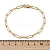 PVD Vacuum Plating 304 Stainless Steel Paperclip Chain Bracelets LS-BJEW-I295-15G-6