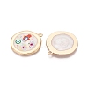 Printed Alloy Enamel Pendants ENAM-N071-10G-02-2