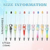 10Pcs 10 Colors Flower Plastic Beadable Pens FIND-YW0008-56-3