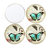 Butterfly Printed Glass Half Round/Dome Cabochons GGLA-N004-18mm-C-3