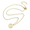 304 Stainless Steel Cubic Zirconia Constellation Flat Round Pendants LS-STAS-S145-01B-1