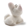 Flocky Resin Pendants RESI-E059-08B-2
