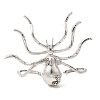 Halloween Alloy Rhinestone Adjustable Cuff Open Rings LS-RJEW-P162-01P-2