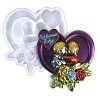 Valentine's Day Heart Couple Rose DIY Wall Decoration Statue Silicone Molds SIL-F007-09-1