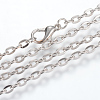Iron Cable Chains Necklace Making X-MAK-R013-45cm-P-1