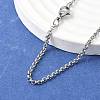 Tarnish Resistant 304 Stainless Steel Rolo Chain Necklaces NJEW-JN01228-03-1