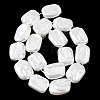 Electroplate Opaque Glass Imitation Pearl Beads Strands EGLA-H113-01B-2